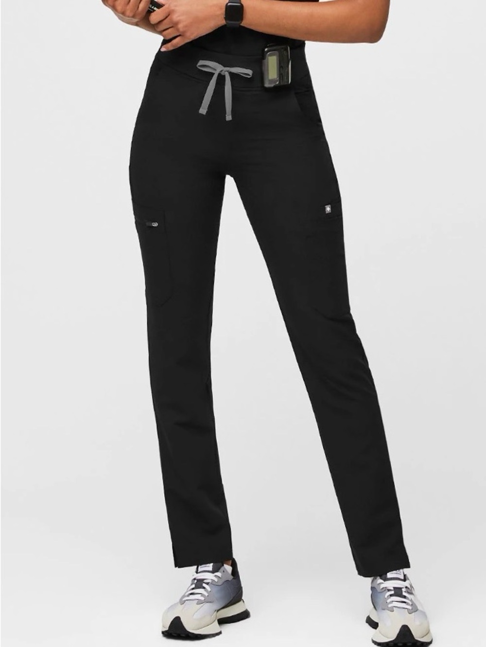 FIGS Yola High Rise Scrub Pants Black XS Petite W20SW2031P